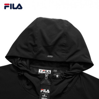 FILA × MIHARA 斐乐男士运动外套2021夏季新款联名皮肤衣 正黑色拼传奇红-BK 170/92A/M