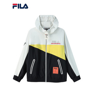 FILA × MIHARA 斐乐男士运动外套2021夏季新款联名皮肤衣 珍珠灰拼黄晶黄-GY 165/88A/S