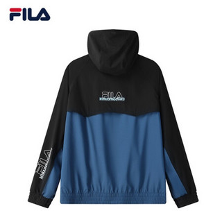 FILA × MIHARA 斐乐男士运动外套2021夏季新款联名皮肤衣 正黑色拼传奇红-BK 170/92A/M