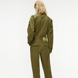 MO&Co. 摩安珂 AALTO系列 女士工装连体裤 MBO1JPS009 军绿色 M