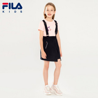 FILA KIDS 斐乐儿童背带裙女中大童时尚短裙2021年夏季新款 传奇蓝-NV 150cm