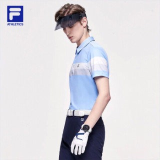 FILA ATHLETICS 斐乐男子短袖polo衫 2021年夏季新款高尔夫上衣男 布伦那蓝-LB 175/96A/L