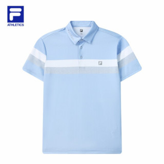 FILA ATHLETICS 斐乐男子短袖polo衫 2021年夏季新款高尔夫上衣男 布伦那蓝-LB 175/96A/L