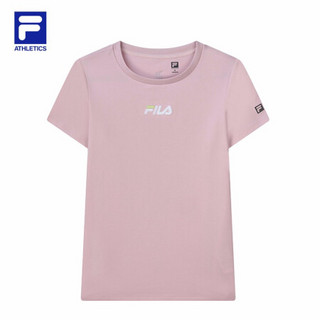 FILA ATHLETICS 斐乐女子短袖T恤2021年新款女子休闲运动百搭上衣 浪漫粉-PK 175/92A/XL