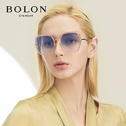 BOLON 暴龙 BOLON暴龙新品太阳镜女大框墨镜时尚潮流眼镜BL6089 B90-透蓝紫渐进