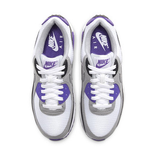 NIKE 耐克 Air Max 90 女子跑鞋 CD0490-103 白黑/葡萄紫 37.5