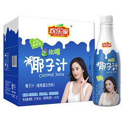 欢乐家 生榨椰子汁植物蛋白饮料 1L*6瓶