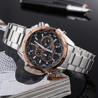 CASIO 卡西欧 EDIFICE艾迪斐斯 CHRONOGRAPH系列 45.4毫米太阳能腕表 EQS-500DB-1A2