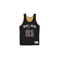 NBA Mitchell Ness联名款 复古双面网眼球衣 马刺队 邓肯