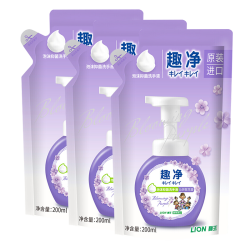 LION 狮王 趣净洗手液 沁妍紫花香 200ml*3包袋