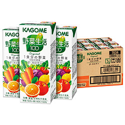 KAGOME 可果美 野菜生活胡萝卜橙汁低卡果蔬汁饮料 12瓶