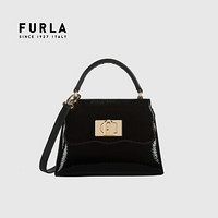 芙拉 FURLA 21SS春夏 奢侈品 1927系列女士黑色迷你号手提斜跨包