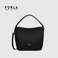 芙拉 FURLA 21SS春夏 奢侈品 GRACE系列女士黑色小号荔枝纹斜跨腋下包