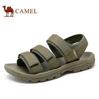 骆驼（CAMEL） 时尚清凉便捷魔术贴户外沙滩休闲凉鞋男 A122162902 军绿 43