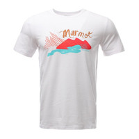 Marmot/土拨鼠22春夏新款运动轻量夏日配色透气短袖棉T恤男户外欧码偏大 H42764白色 M
