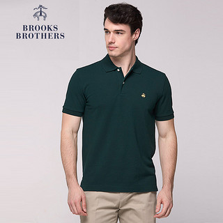 Brooks Brothers/布克兄弟经典金羊logo男士修身Supima全棉Polo衫（S、0006-木炭色）