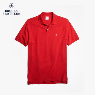 Brooks Brothers/布克兄弟经典金羊logo男士修身Supima全棉Polo衫（S、0006-木炭色）