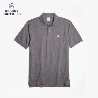 Brooks Brothers/布克兄弟经典金羊logo男士修身Supima全棉Polo衫（S、0006-木炭色）