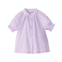 商场同款安奈儿童装女童夏款翻领短袖衬衣2021新款洋气法式薄款女上衣 海芋紫 170cm