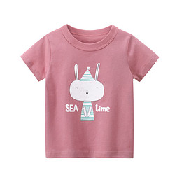 27kids 儿童短袖T恤韩版童装春夏季时尚卡通运动休闲T恤女童上衣衣服