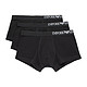 GIORGIO ARMANI 乔治·阿玛尼 UNDERWEAR男士内裤(三条装) EA111357-0A713 BLACK-91020黑色 S