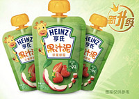 Heinz 亨氏 果汁泥120g*8辅食婴儿果泥 附果汁泥一袋新老包装 口味随机