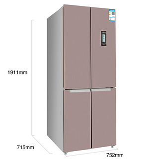 BOSCH 博世 BCD-452W(KMF46A66TI) 单循环  混冷十字对开门冰箱 452L 玫瑰金