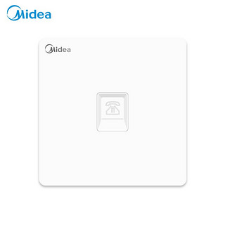 Midea 美的 86型 瑞享02 开关 一位电话插座 白色