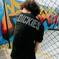 Dickies 背面字母反光印花Logo小标短袖T恤 黑色