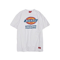 Dickies前胸Logo印花艺术字体短袖T恤白色