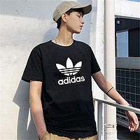 adidas 阿迪达斯 三叶草运动服秋新款男装大短袖T恤