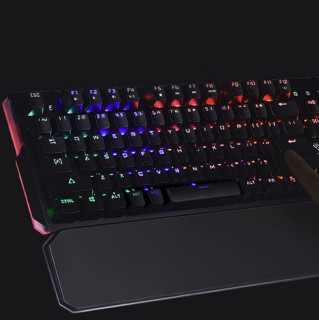 Bloody 血手幽灵 B885N 104键 有线机械键盘 黑色 LK光轴青 RGB
