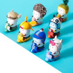 miniso名创优品萌力星球tutu车盲盒摆件