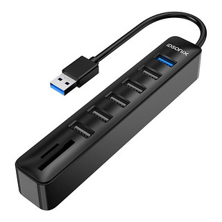 iDsonix 梭客 IAU32-6TS-015 1口USB3.0+5口USB2.0带读卡器功能集线器