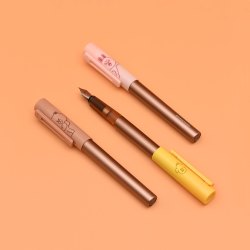 kaco文采linefriendssky百锋钢笔礼盒装咖啡色ef尖