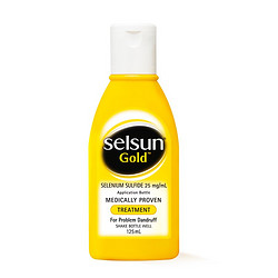 Selsun SELSUN Gold 2.5%硫化硒强效去屑控油止痒洗发水男女无硅油洗头膏 125ML黄瓶