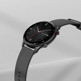 AMAZFIT 跃我 GTR 2 eSIM智能手表 46.5mm 曜石黑 铝合金 黑色硅胶表带 (血压、GPS、NFC、扬声器、血氧)