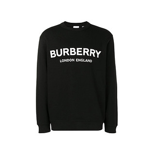 Burberry巴宝莉黑色徽标印花运动衫