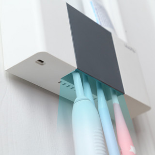 六竖智能消毒牙刷架紫外杀菌烘干卫生间壁挂收纳盒免打孔置物架L4