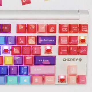 CHERRY 樱桃 MX Board 8.0 104键 有线机械键盘 绚丽蓝 Cherry红轴 单光