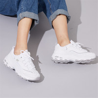 Skechers斯凯奇女鞋熊猫鞋系列蕾丝休闲鞋11959