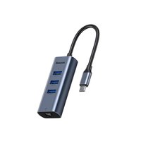 倍思HUB转换器 Type-C转USB*3+RJ45网口