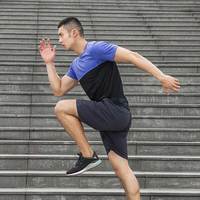 柒號男士拼接运动T恤