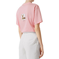 Burberry巴宝莉女士粉色棉质T恤