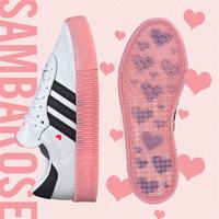 adidas阿迪达斯三叶草女鞋新款情人节爱心运动休闲板鞋