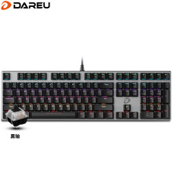 Dareu 达尔优 达尔优(dareu)108键混光版 108键机械合金混光版游戏背光机械键盘 黑银色 黑轴