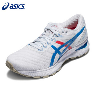 亚瑟士 ASICS 跑步鞋男子缓冲GEL-NIMBUS 22复古运动鞋1011A780 白色/蓝色 41.5