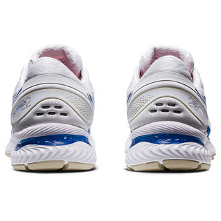 亚瑟士 ASICS 跑步鞋男子缓冲GEL-NIMBUS 22复古运动鞋1011A780 白色/蓝色 41.5