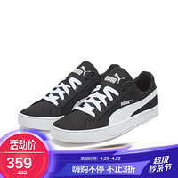 PUMA 彪马 男女同款 基础系列 Puma Smash Vulc Canvas 休闲鞋 374754 02 黑色-白 35.5 UK3