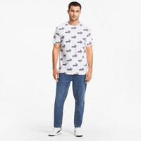 彪马 PUMA 男子 基础系列 AMPLIFIED AOP Tee 短袖T恤 855984 02 白 亚洲码 M 175/96A